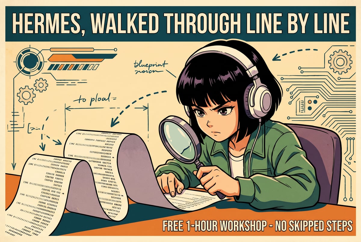 Hermes, walked through line by line — free 1-hour workshop