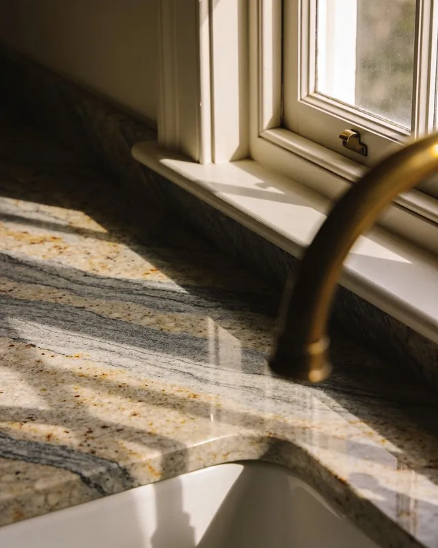 Installed granite kitchen countertop by Berry Marble in Tyler, Texas