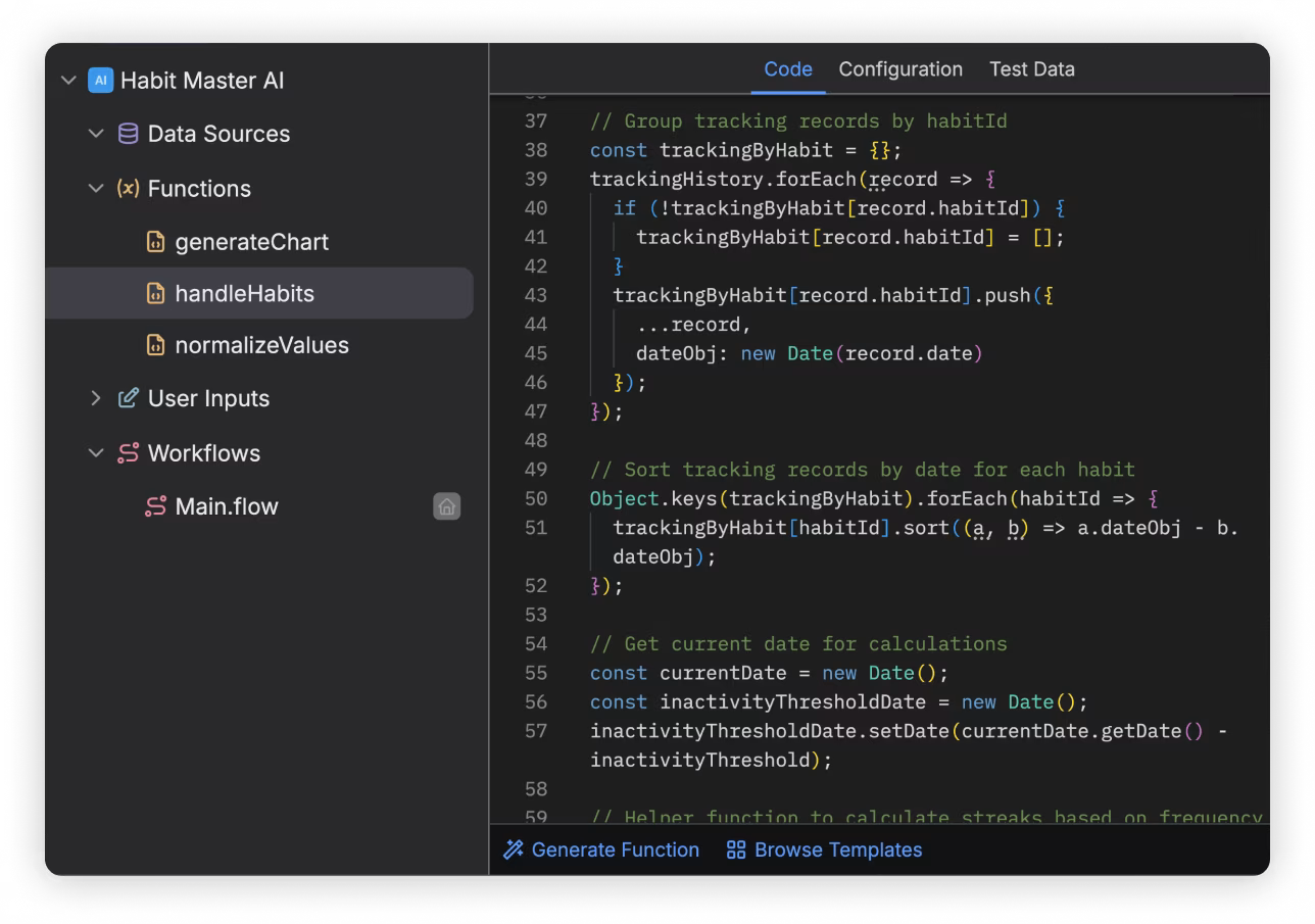 Code editor view