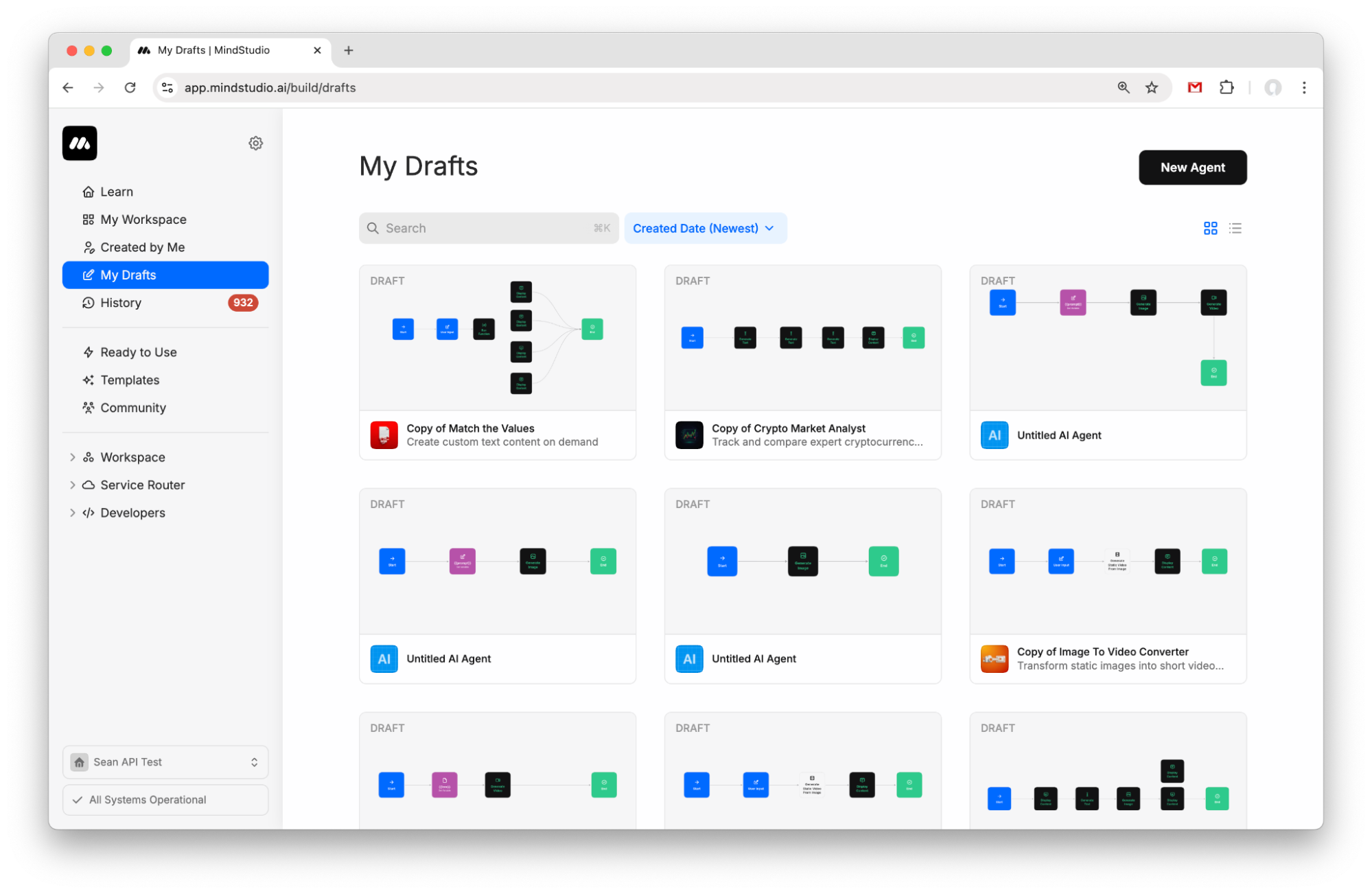 Drafts in MindStudio
