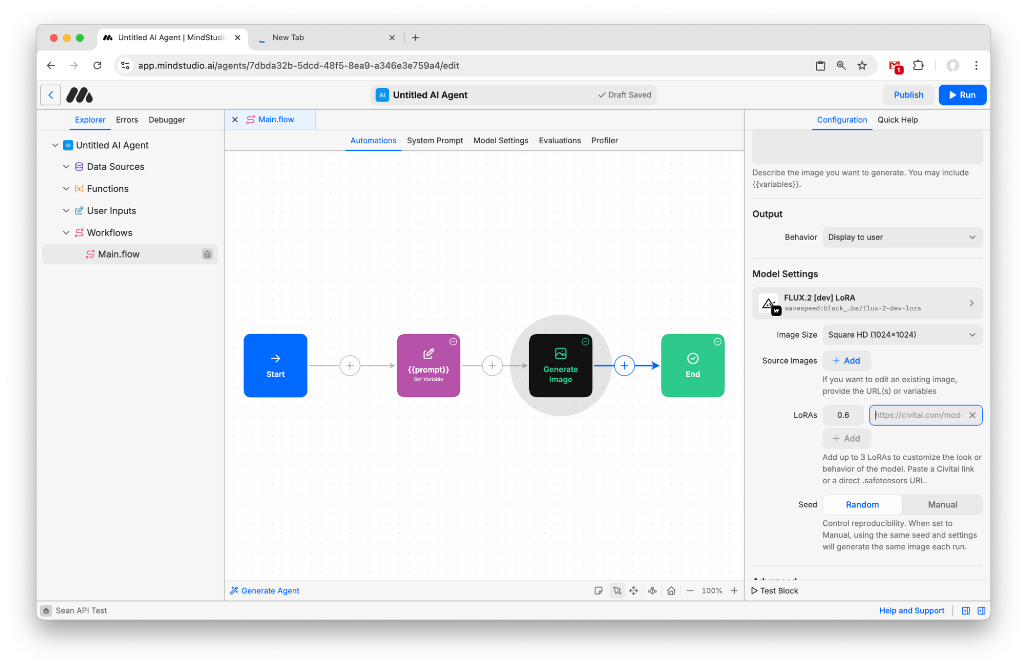 Add a LoRA to Flux 2 [dev] LoRA AI image generation model