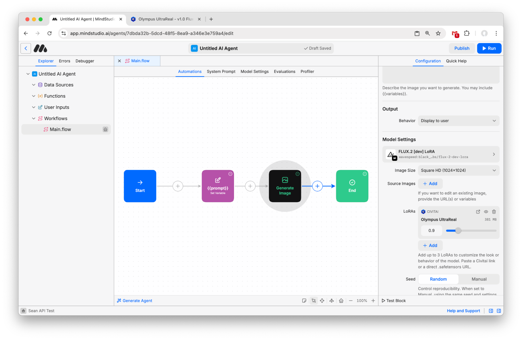 Paste the CivitAI LoRA URL to the LoRA setting, then set to 0.9 strength