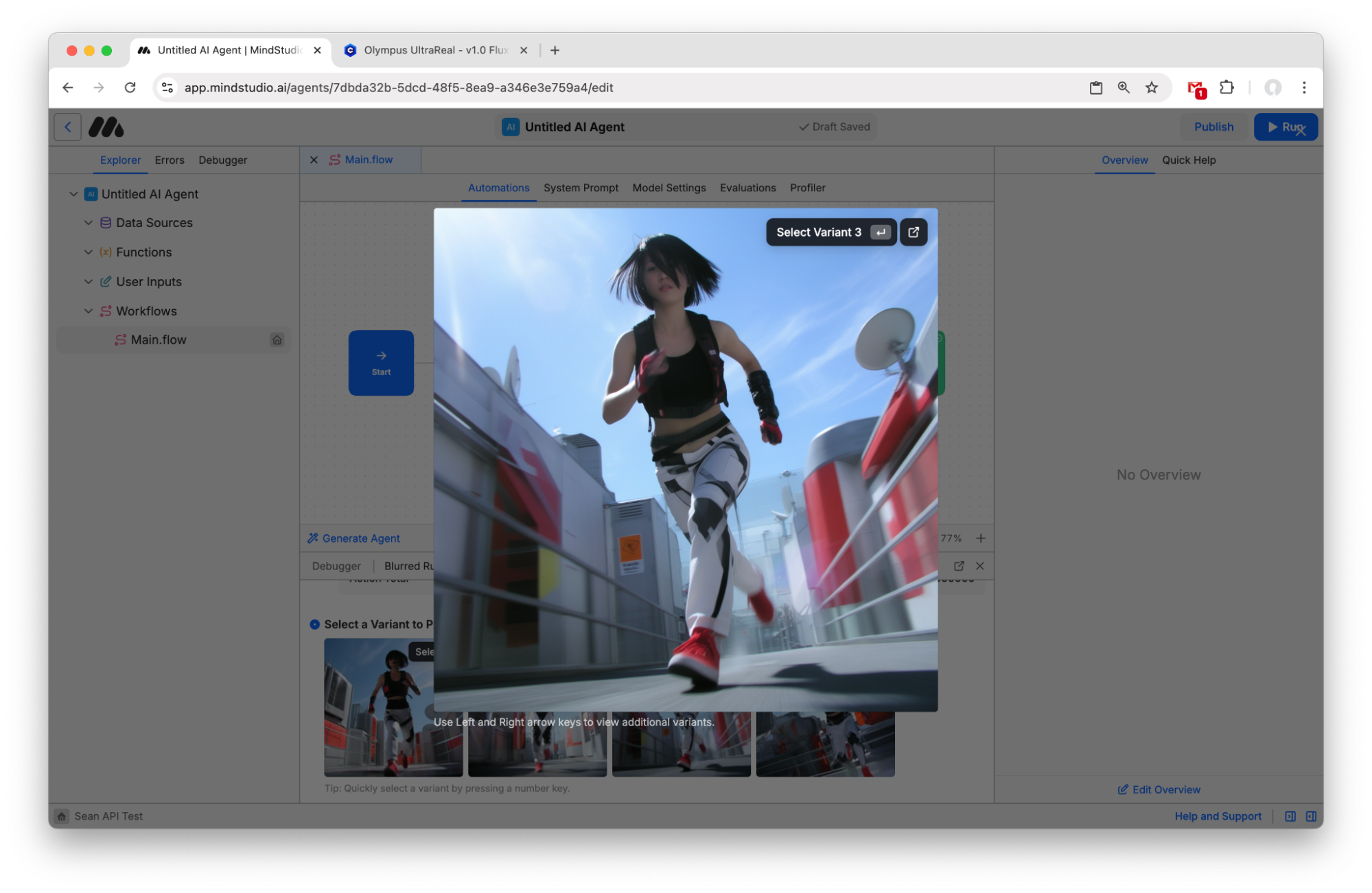 View one of the four image variants in full screen by selecting it