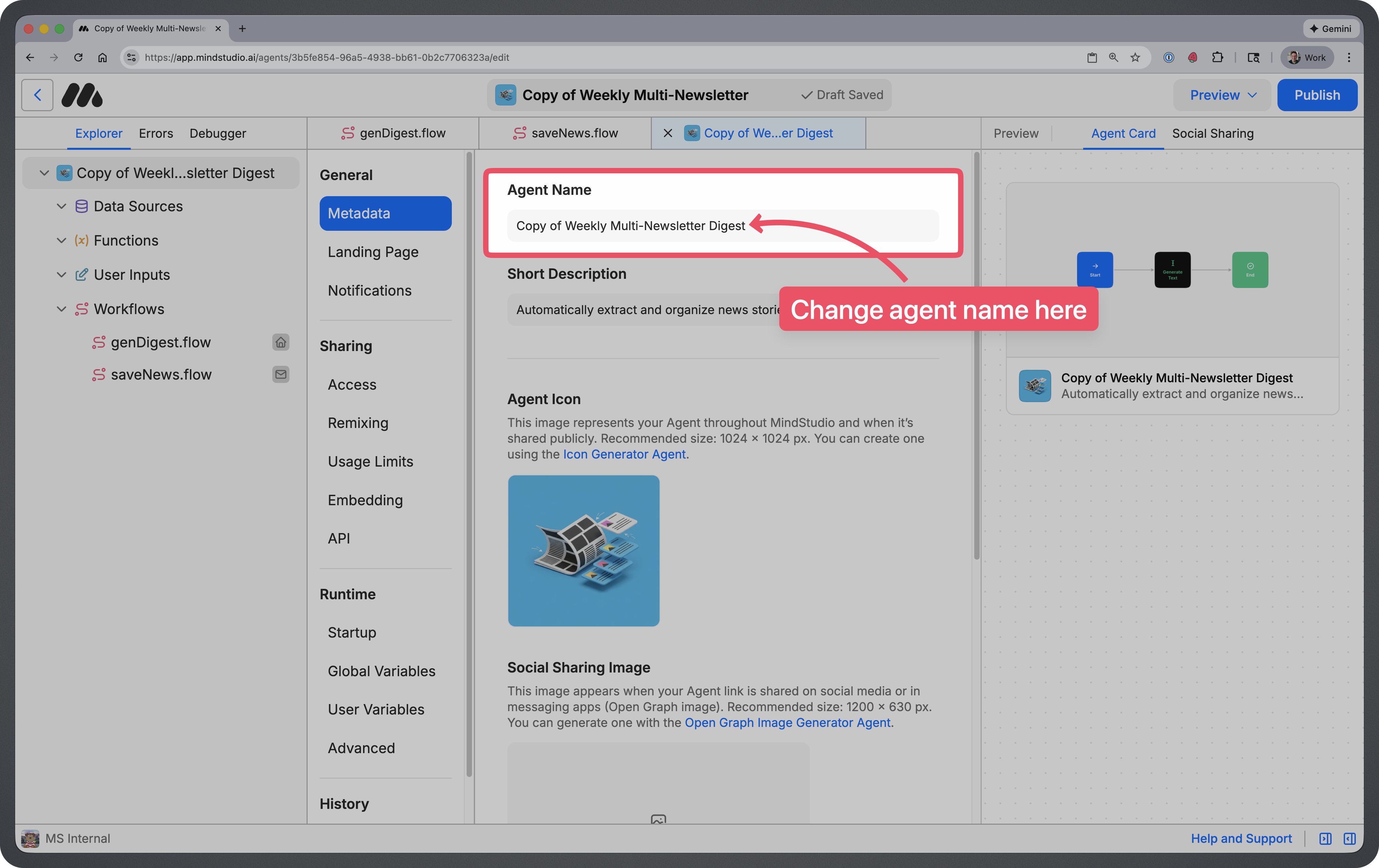 Agent name form field