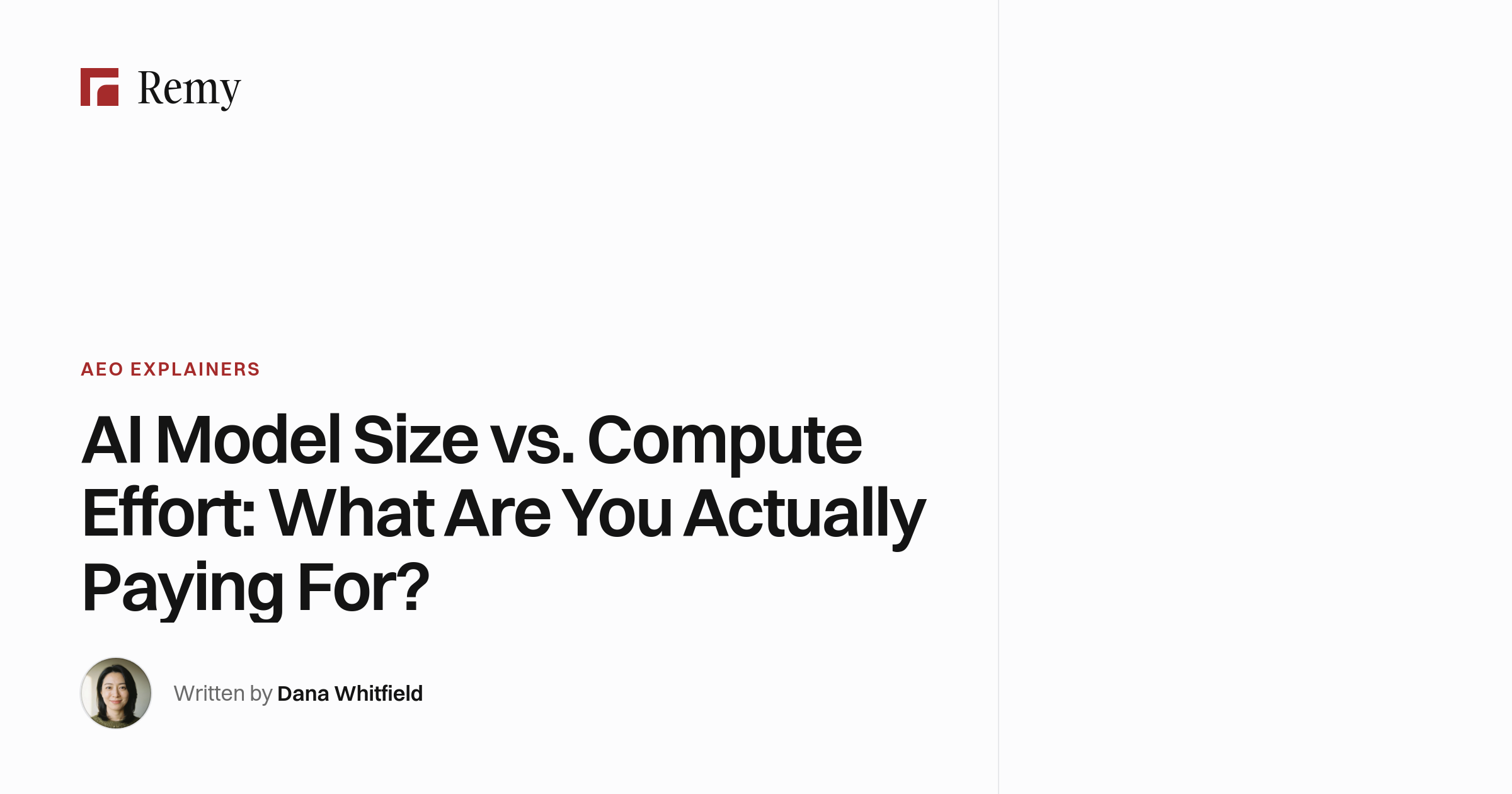 AI Model Size vs. Compute Effort: What Drives Your API Bill
