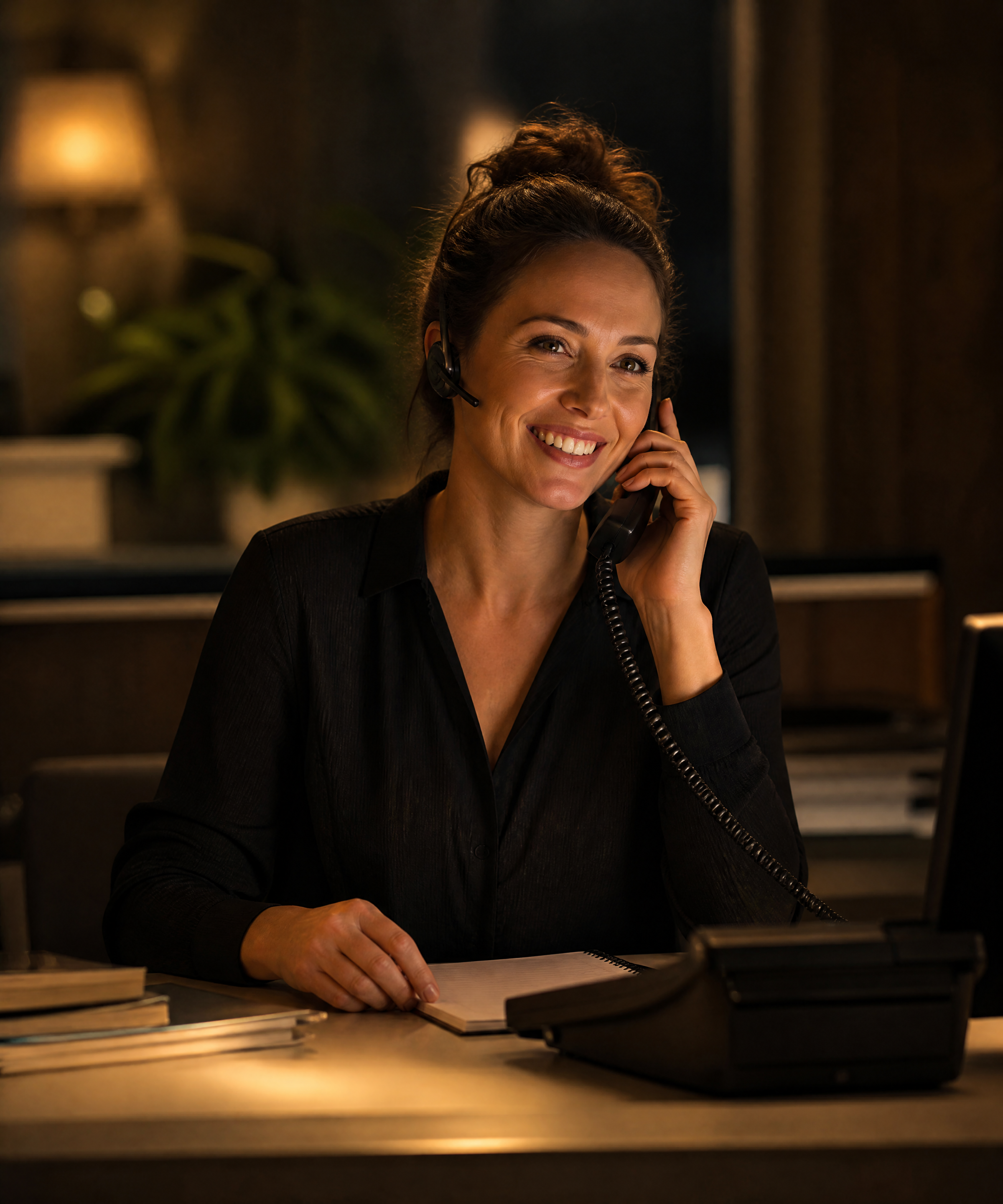 Lily still answering calls in the evening